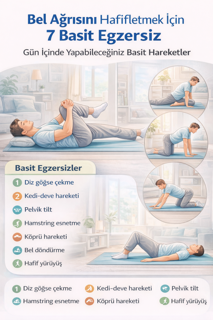 bel ağrısını hafifletmek için egzersizler