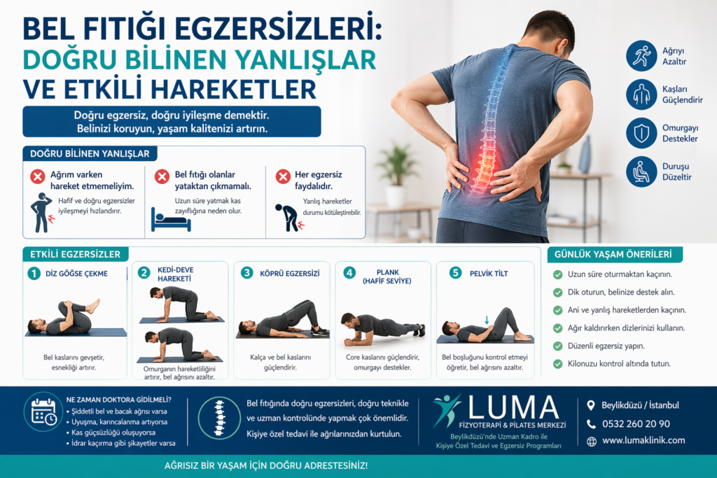 bel fıtığı egzersizleri doğru bilinen yanlışlar ve etkili hareketler